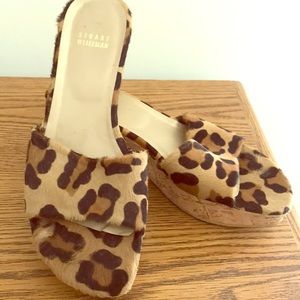 Stuart Weitzman leopard print wedges
